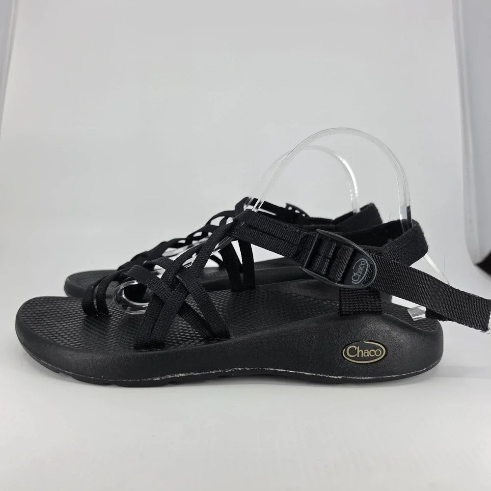 Womens Chaco Sz 11 ZX2 ZX/2 Classic Sandals Toe Loop Black Slingback J105492